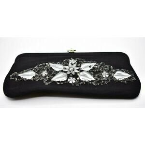 CARON of HOUSTON TEXAS Hand Decorated Original Beaded Clutch Bag Purse 1950s